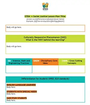 3D5E Learning Sequence Planner - STEM Lesson Planning Tools